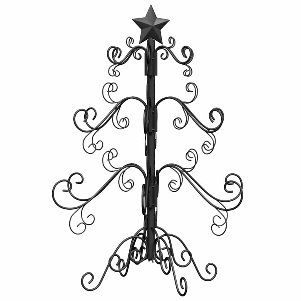 Metall juletre med stativ Svart 60 cm Pulverlakkert stål