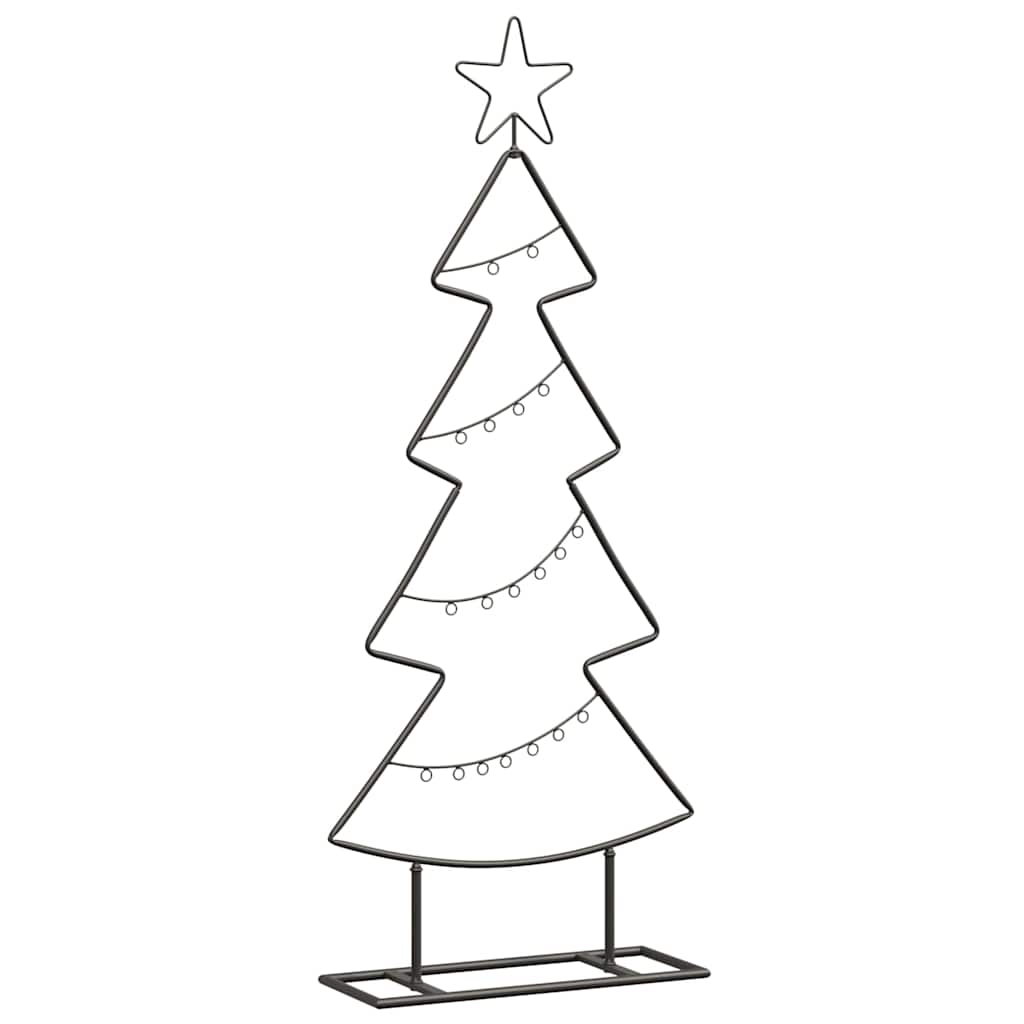 Metall juletre med stativ Svart 90 cm Stål
