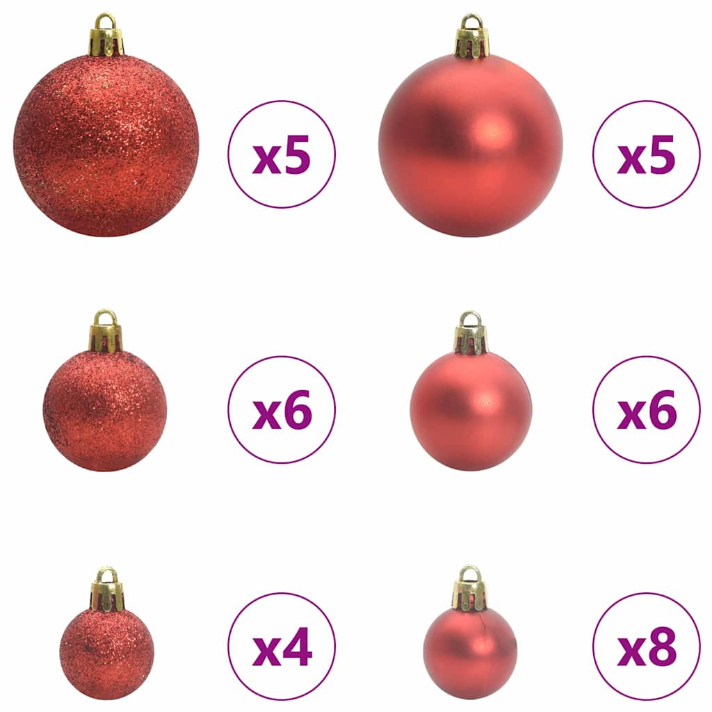 Slim juletre med 150 LED grønn 150 cm PVC og Massivt Furu tre