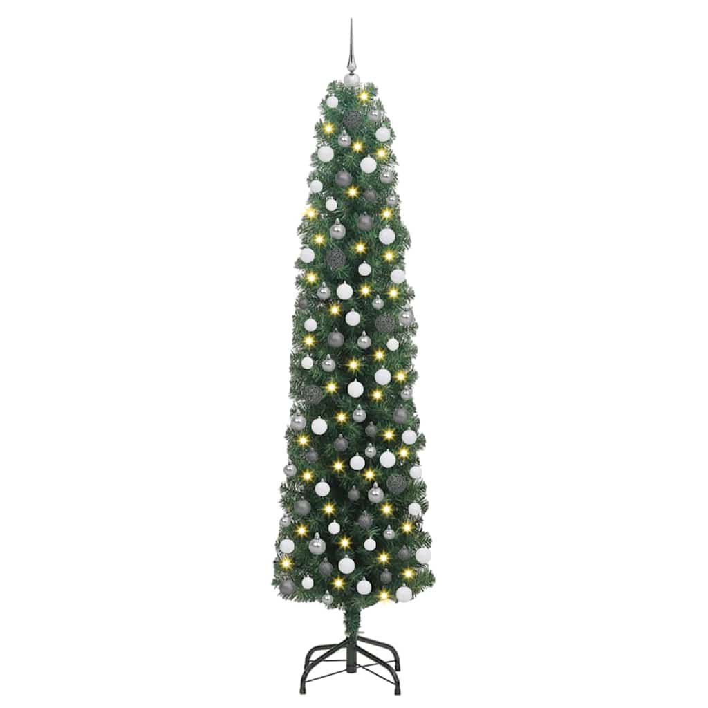Slim juletre grønn 55 x 55 x 210 cm Plast og metall