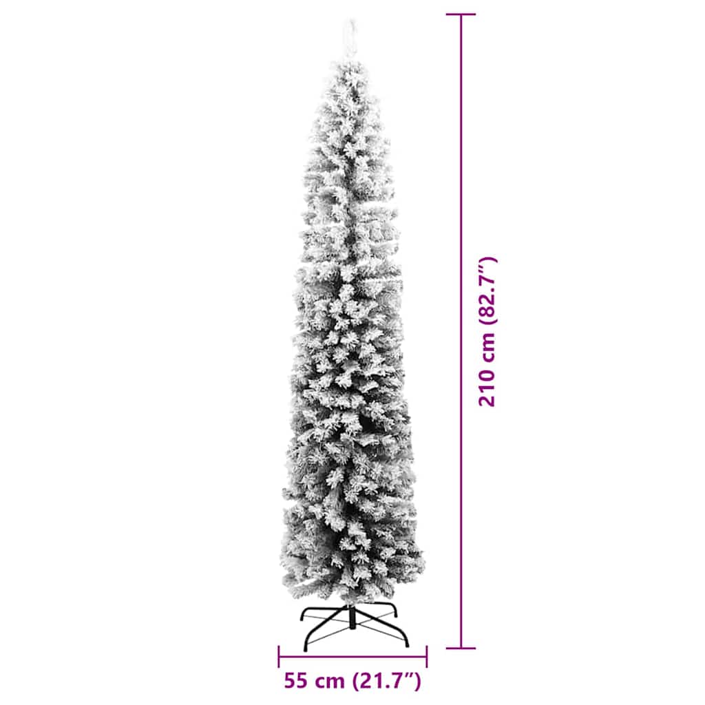 Slim juletre grønn 55 x 55 x 210 cm Plast og metall