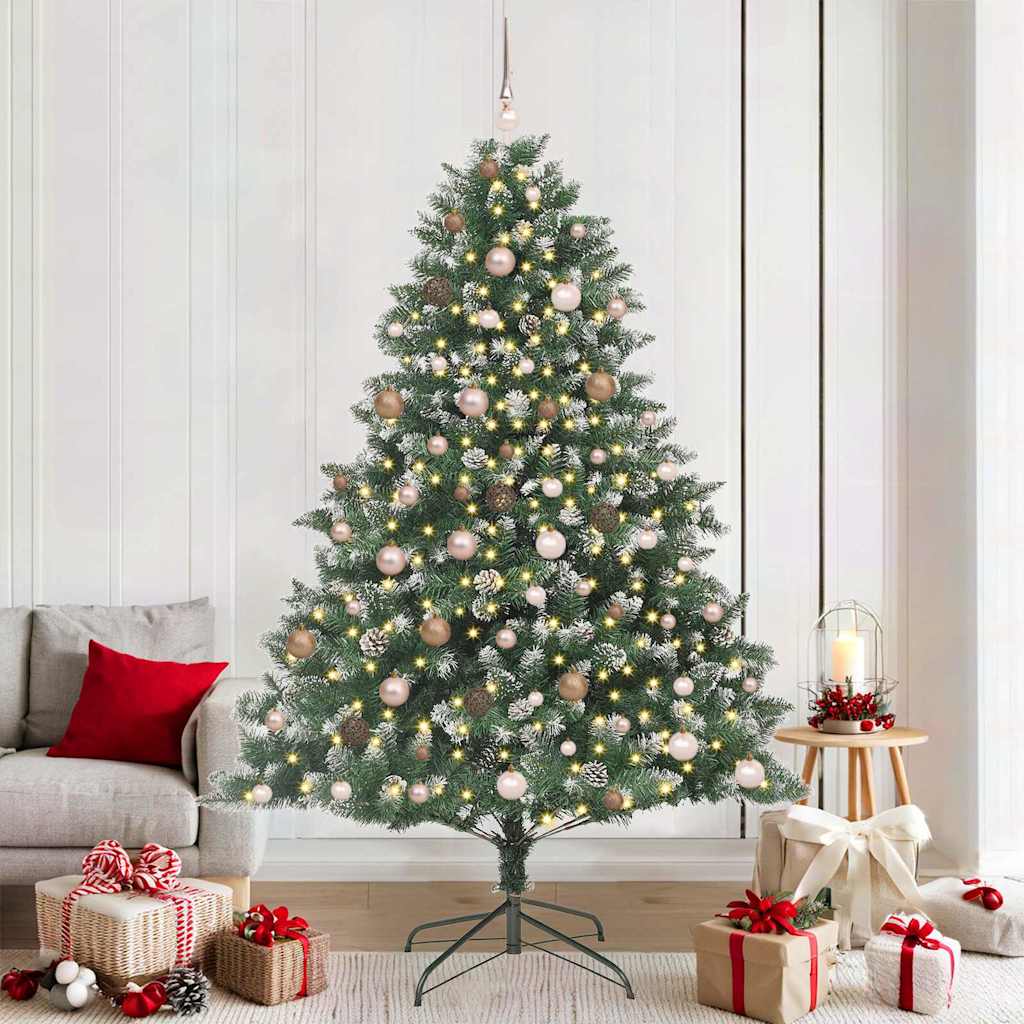 Kunstigjuletre med stativ grønn 210cm PVC