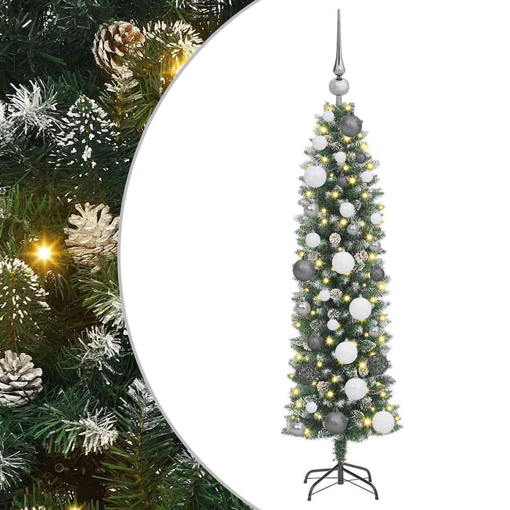 Kunstig Slankt Jule Tre grønn 120 cm Plast og PVC