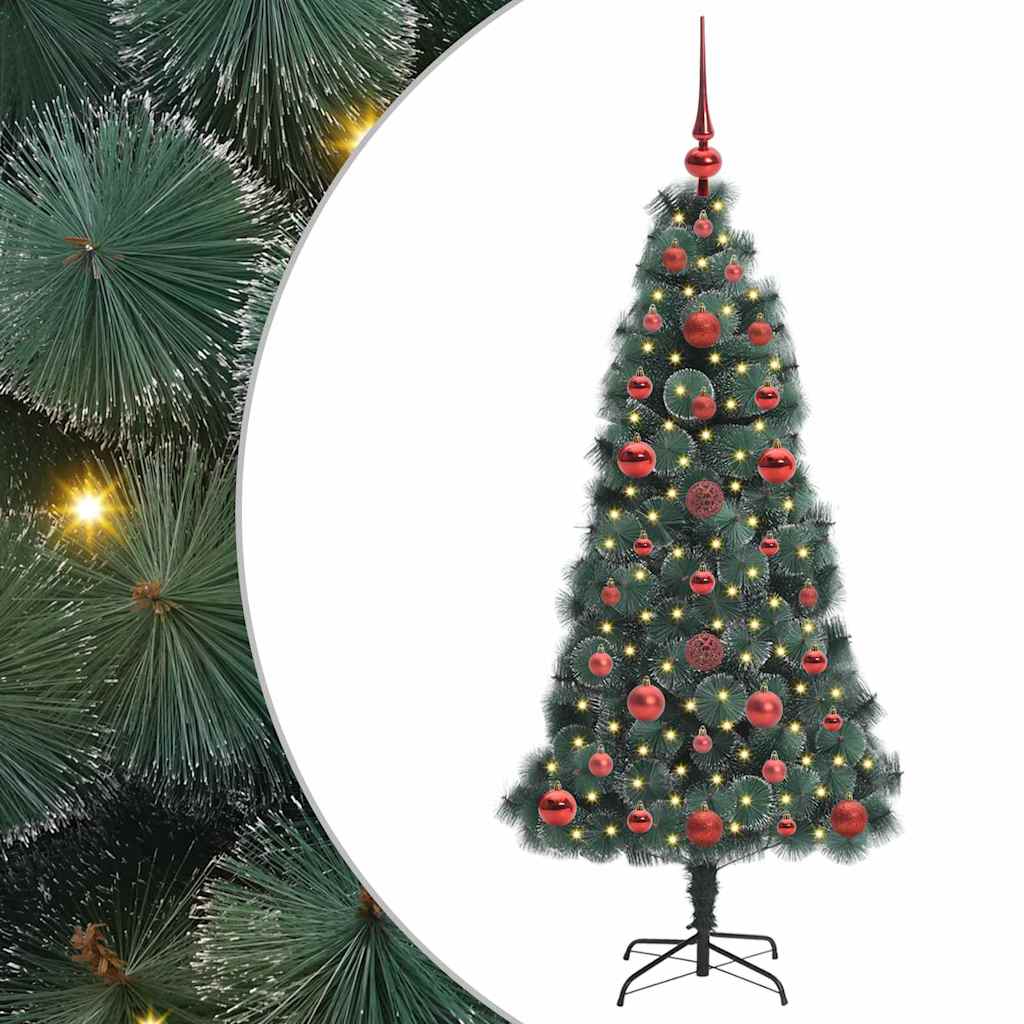 Kunstig Forhåndsbelyst Juletre med Ballettsett grønn 120 cm PET