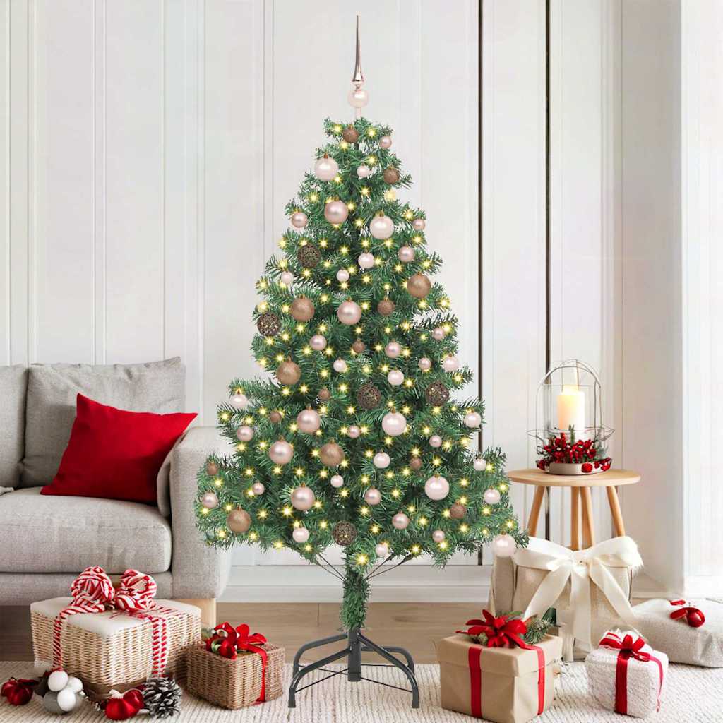 Kunstig juletre med stativ grønn 180 x 40 cm Plast og PVC