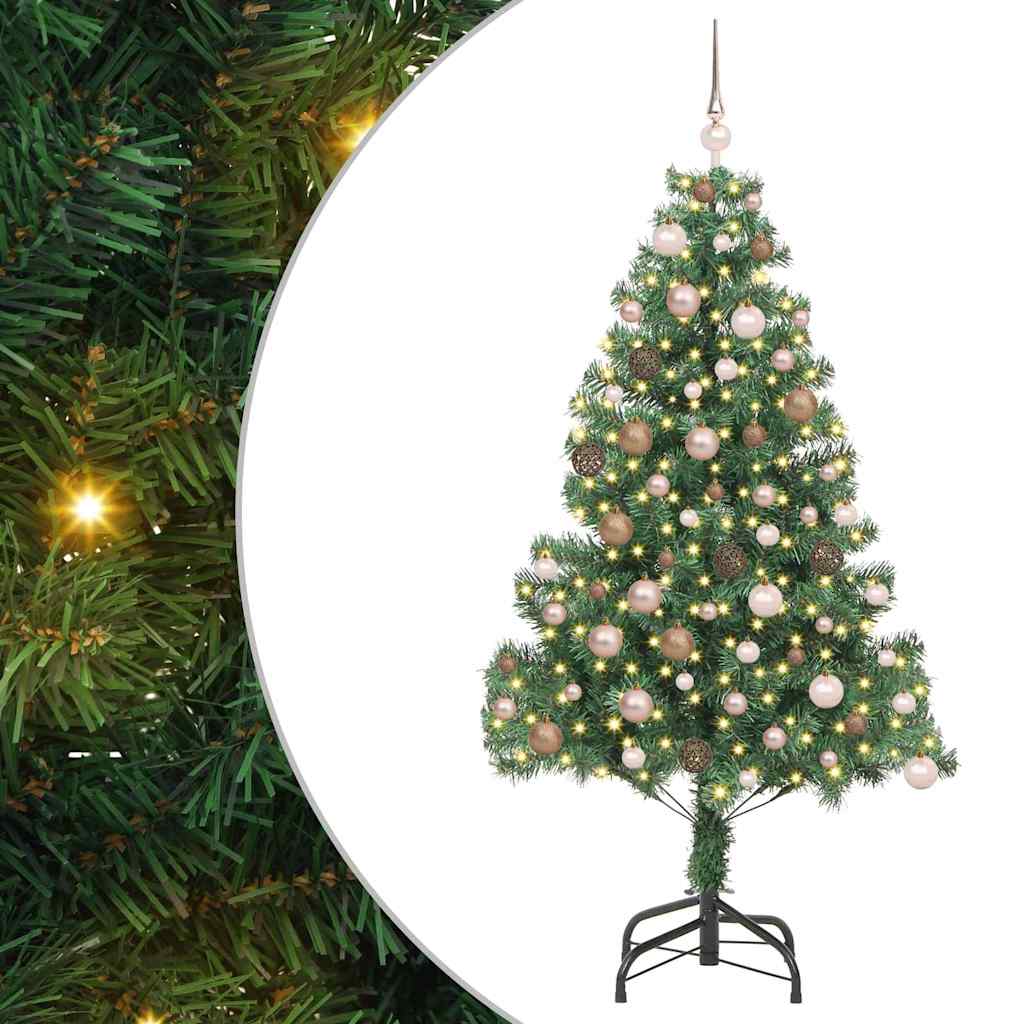 Kunstig juletre med stativ grønn 180 x 40 cm Plast og PVC