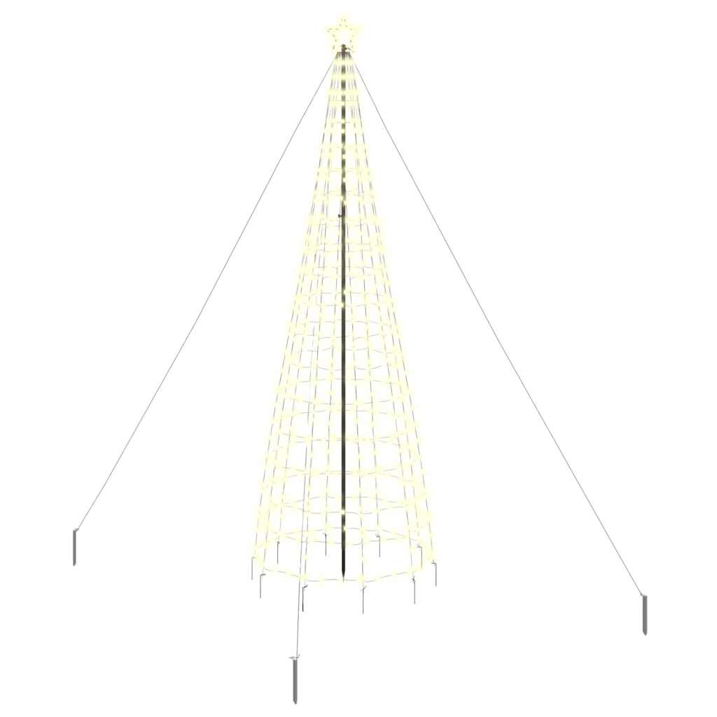 LED juletre med 800 LED med jordspyd Varmhvit 400 cm Jern