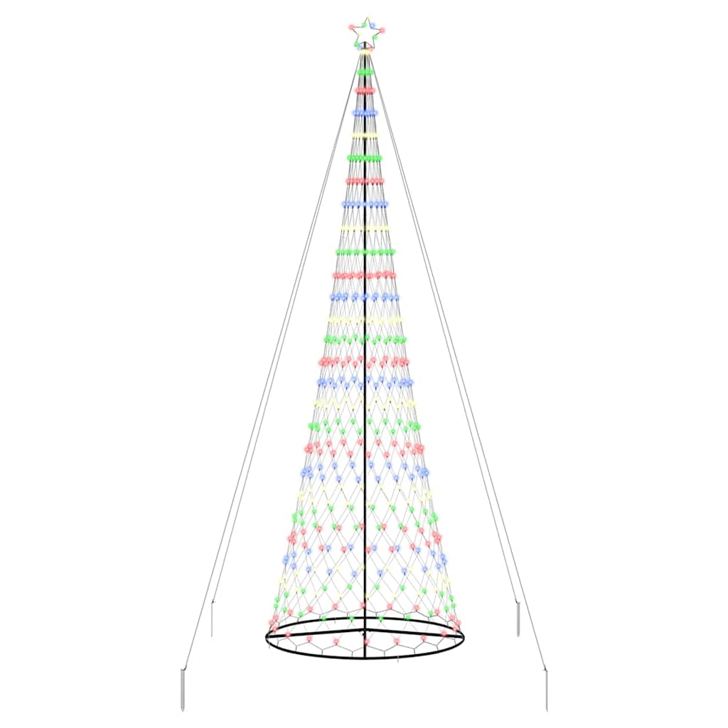 LED juletre med stativ Flerfarget 138.5 x 138.5 x 399 cm Metall