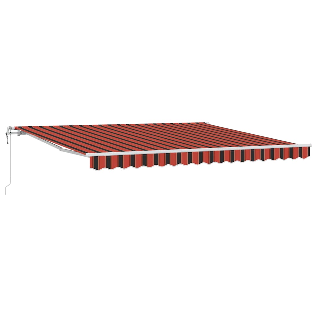 Innvendbar Markise Stripete Oransje og Brunt 400 × 300 cm stoff