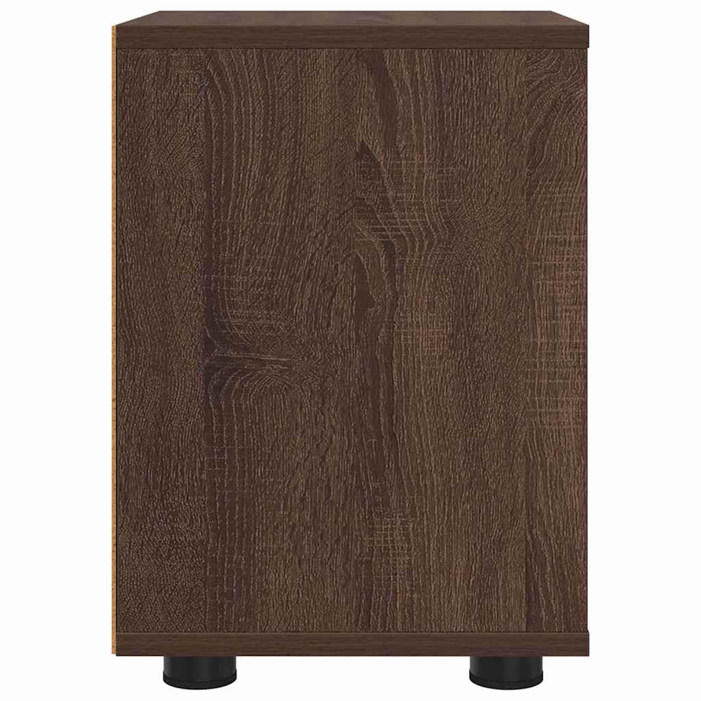 Nattbord 2 pcs Brun Eik 30,5 x 30 x 43 cm Konstruert tre