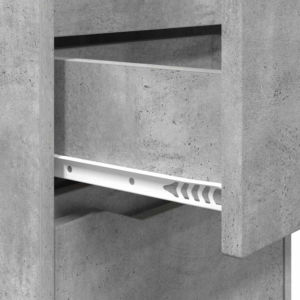 Nattbord med skuff Betonggrå 40 x 30 x 467 cm Konstruert tre