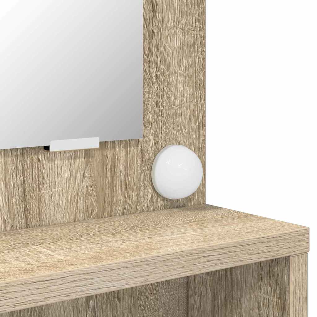 Soverom sminkebord Sonoma eik 80 x 39,6 x 135 cm Konstruert tre