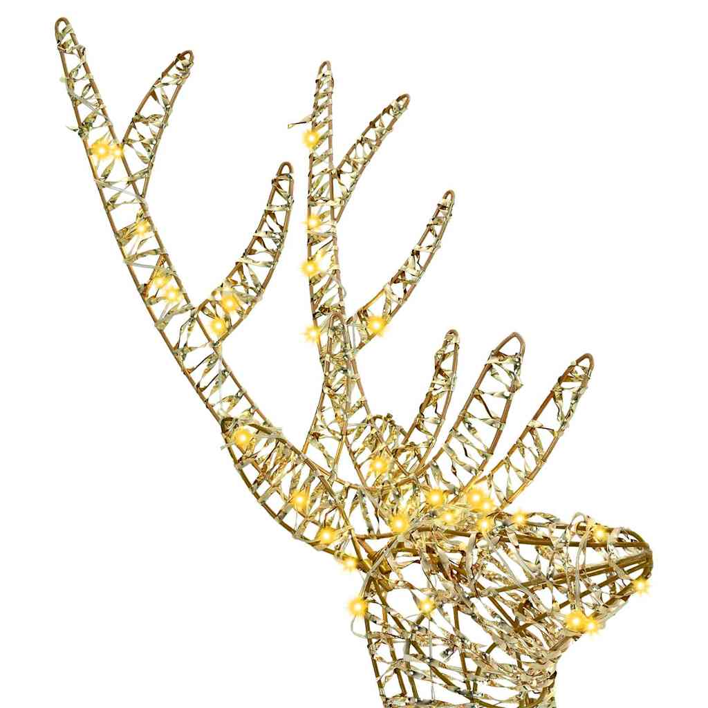 Reinsdyrfamilie 3 pcs Varmhvit 128 cm PET