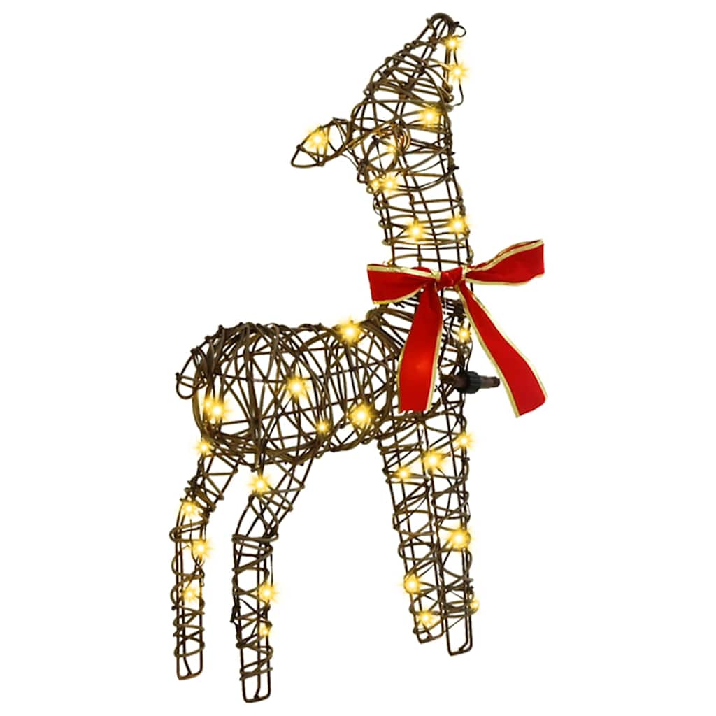 Reinsdyrfamilie 3 pcs Varmhvit 128 cm Rotting