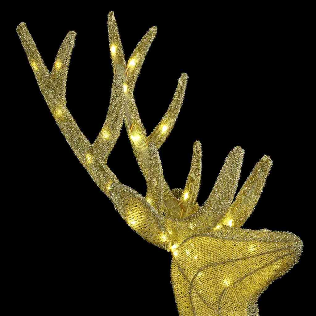 Reinsdyrfamilie 3 pcs Varmhvit 68 x 26 x 127 cm stoff