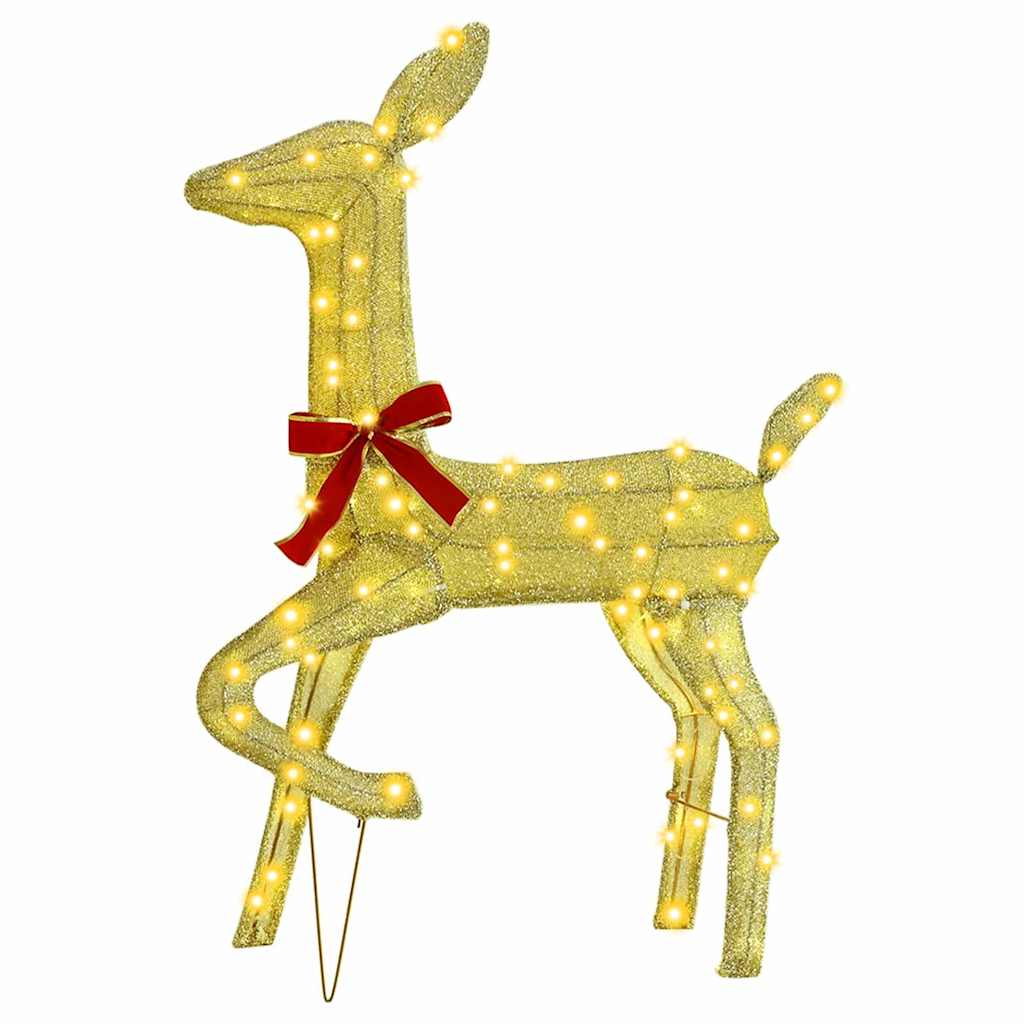 Reinsdyrfamilie 3 pcs Varmhvit 68 x 26 x 127 cm stoff