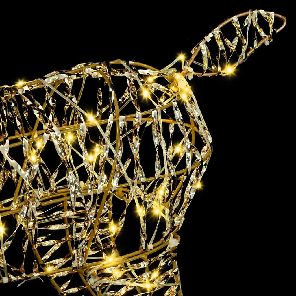 3D reinsdyr Varmhvit 128 cm PET