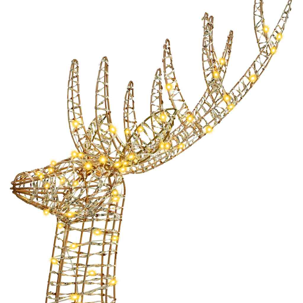 3D reinsdyr Varmhvit 180 cm PET