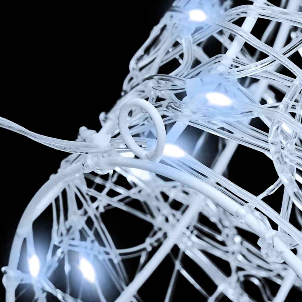 Rudolf hode Kaldhvit 60 cm Akryl