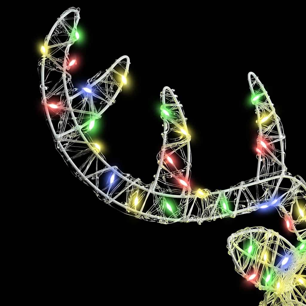 Rudolf hode fargerik 60 cm Akryl