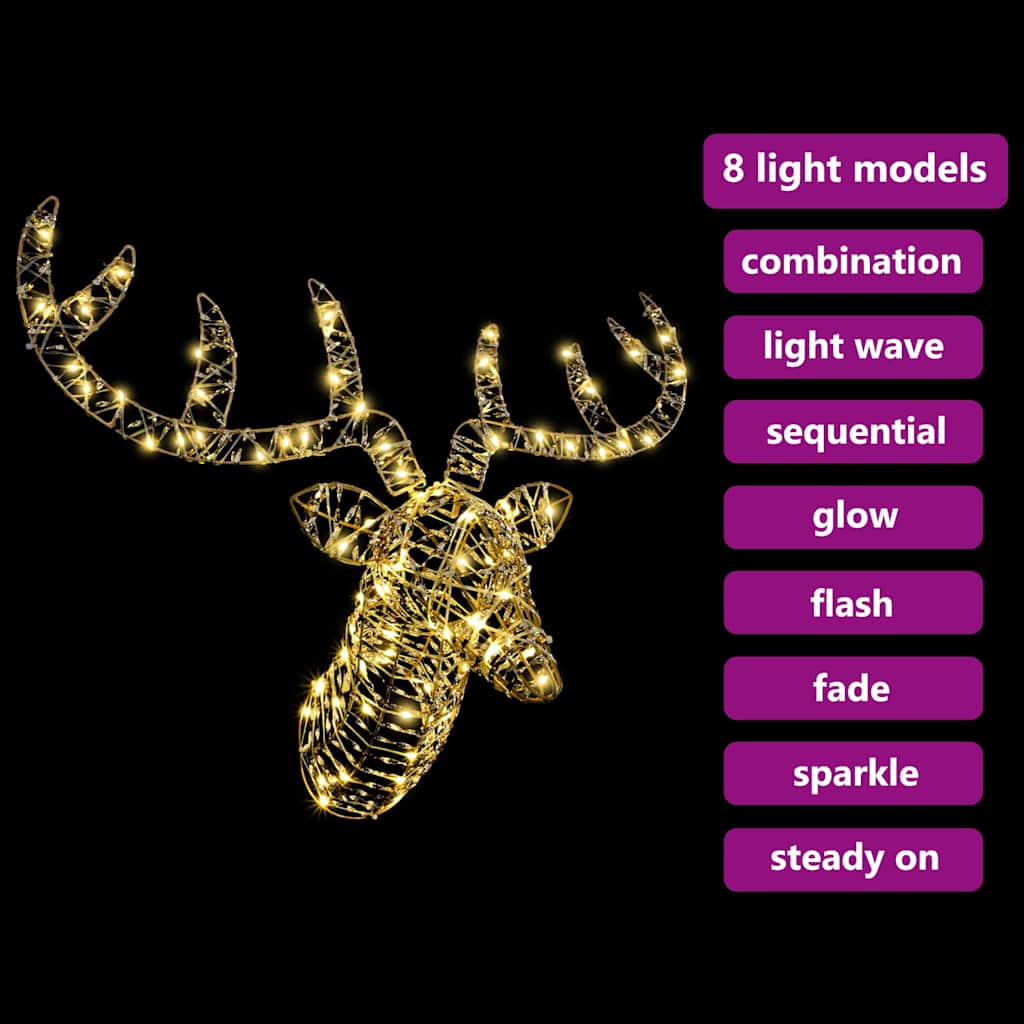 Reinsdyr Trekke Slede Varmhvit 60 cm PET