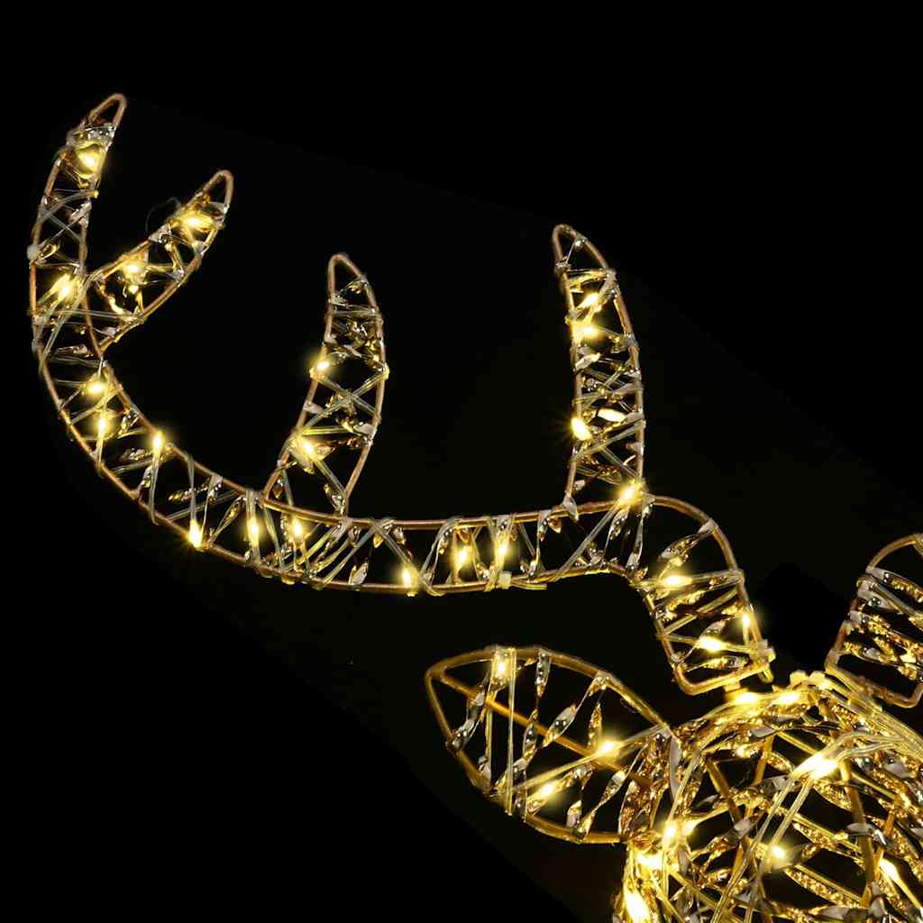 Reinsdyr Trekke Slede Varmhvit 60 cm Rotting