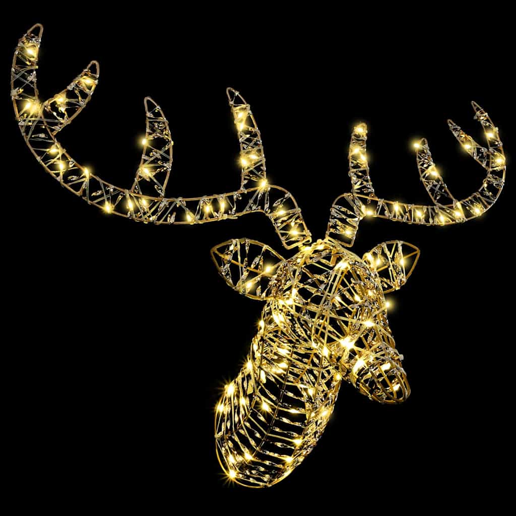 Reinsdyr Trekke Slede Varmhvit 60 cm Rotting