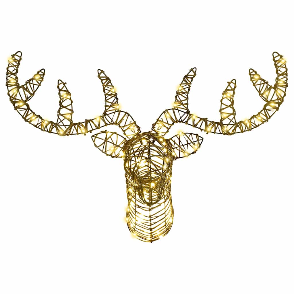 Reinsdyr Trekke Slede Varmhvit 60 cm Rotting