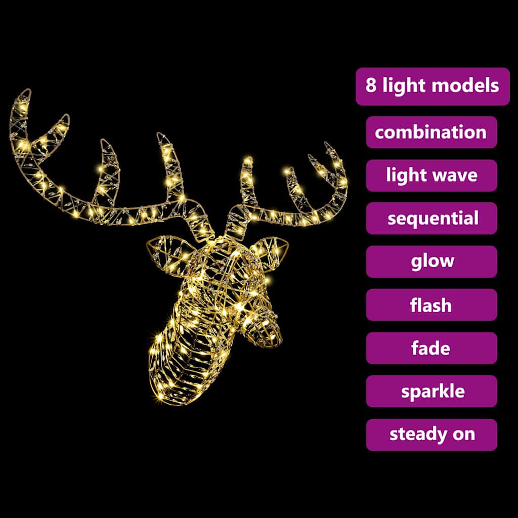 Reinsdyr Trekke Slede Varmhvit 60 cm Rotting