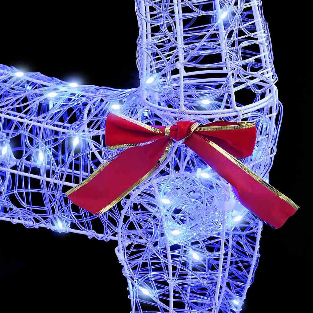 Reinsdyr Trekke Slede Blå 120 cm 55 cm Akryl