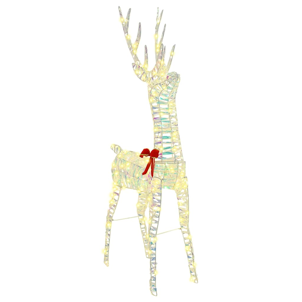 Reinsdyr Trekke Slede Varmhvit 120 cm 55 cm PET