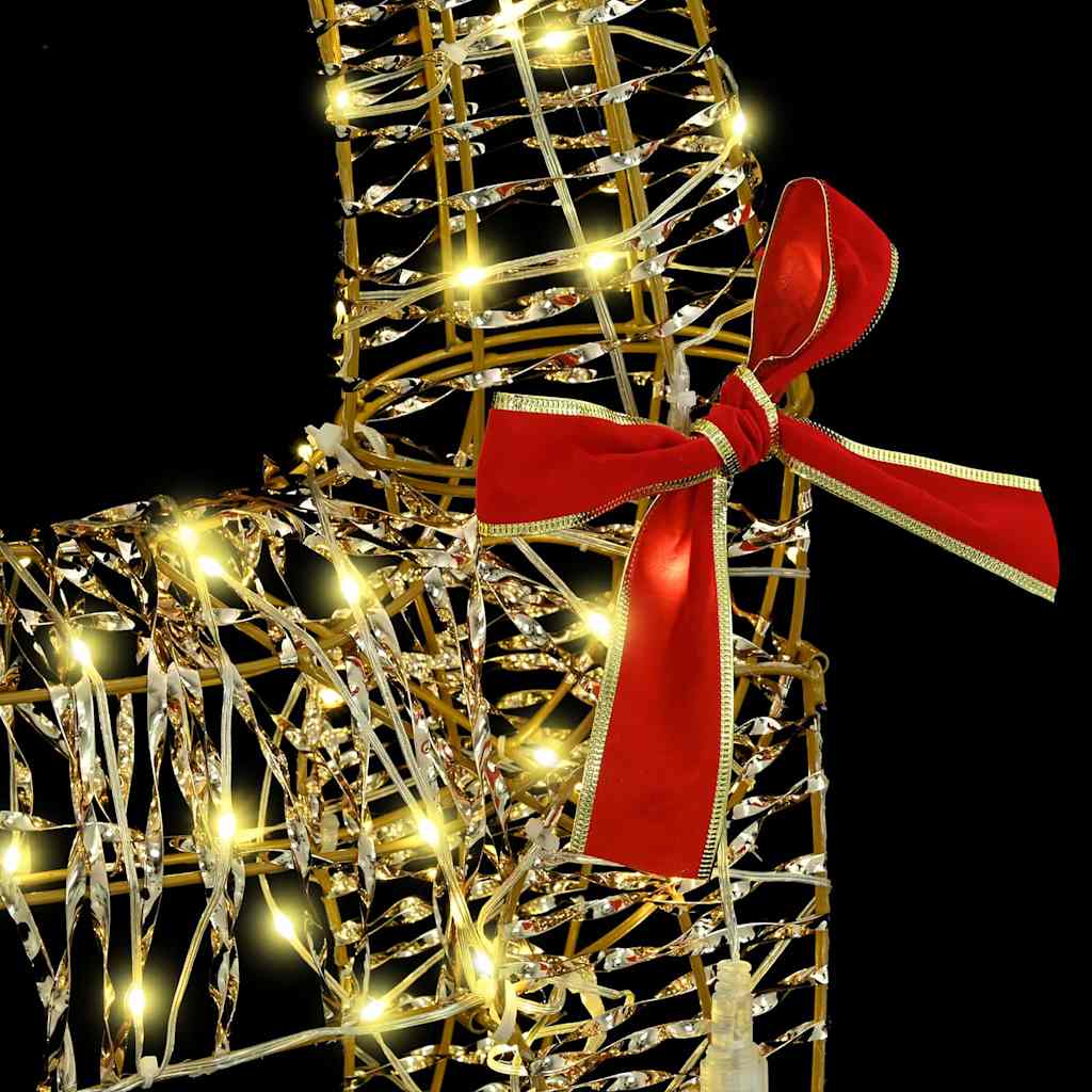 Reinsdyr Trekke Slede Varmhvit 120 cm 55 cm PET