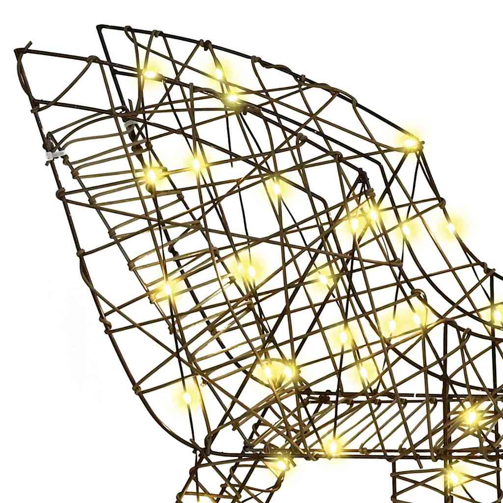 Reinsdyr Trekke Slede Varmhvit 120 cm 55 cm Rotting