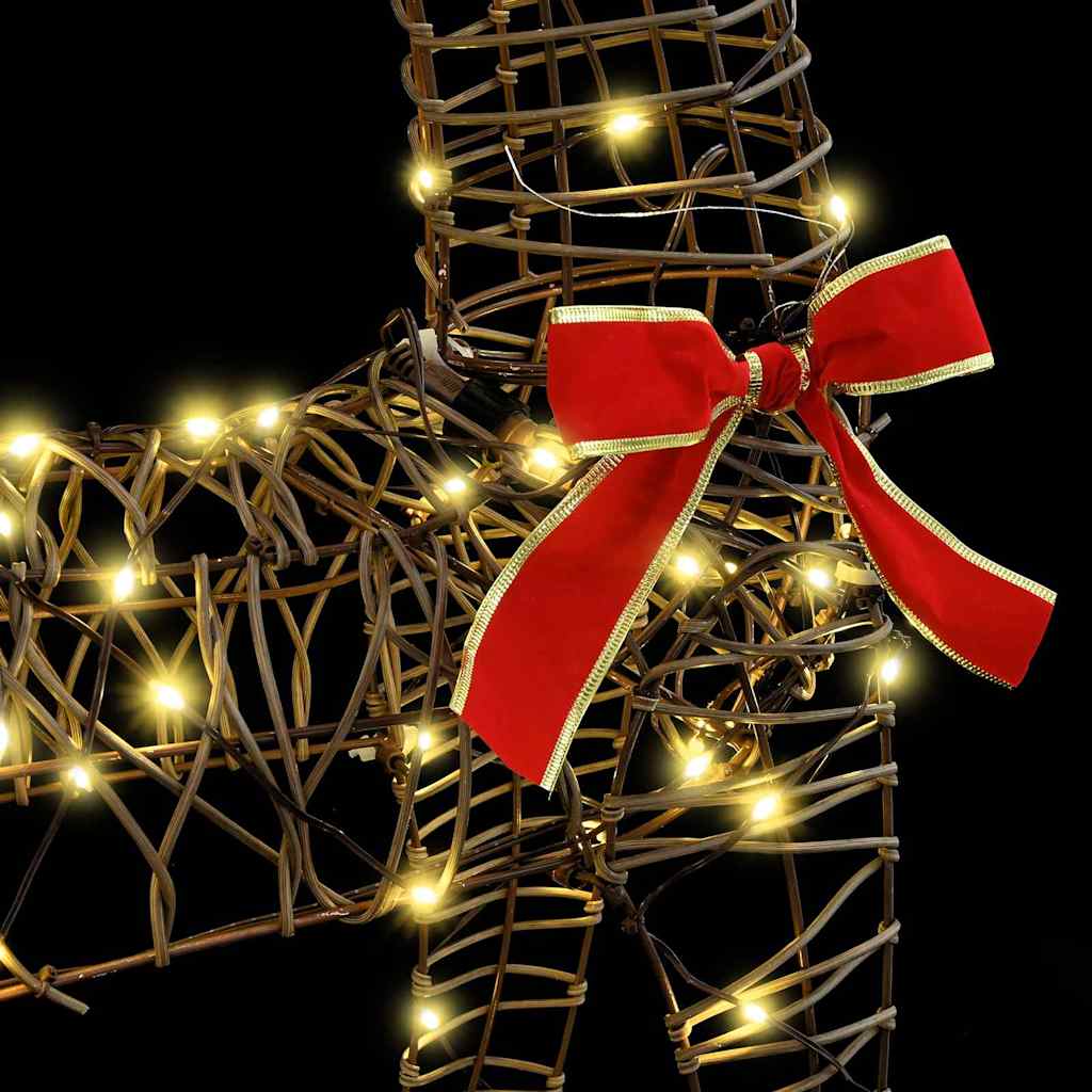 Reinsdyr Trekke Slede Varmhvit 120 cm 55 cm Rotting