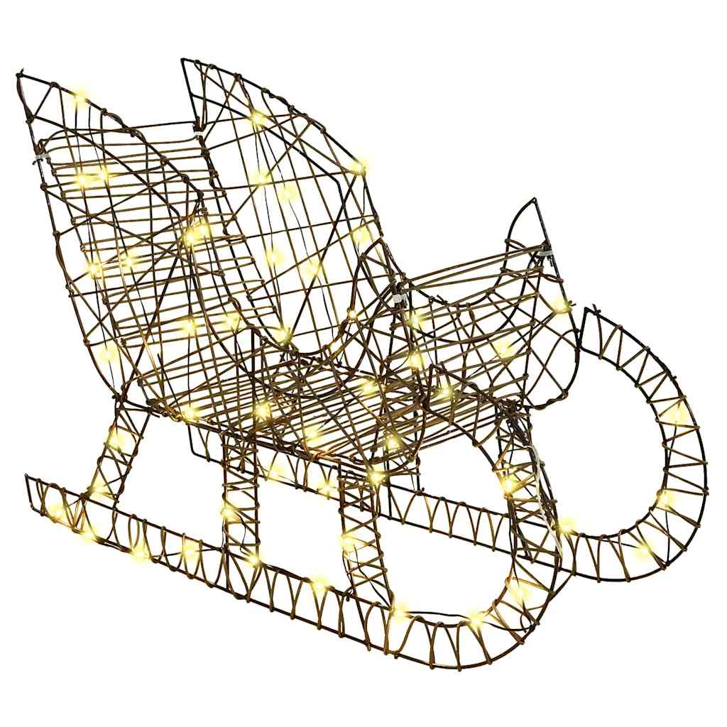 Reinsdyr Trekke Slede Varmhvit 120 cm 55 cm Rotting