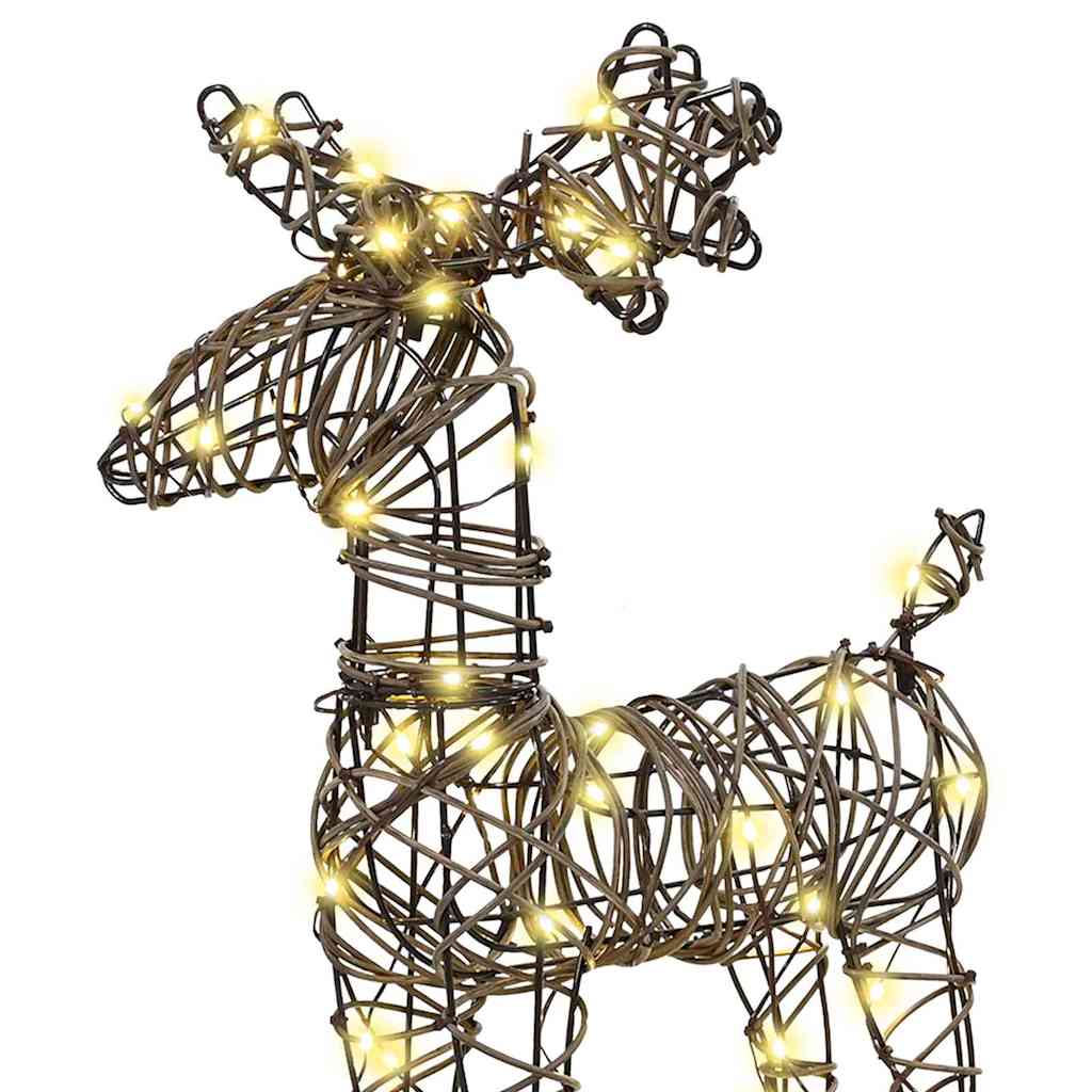 Reinsdyr Trekke Slede Varmhvit 52.5 x 28 x 32.5 cm Rotting