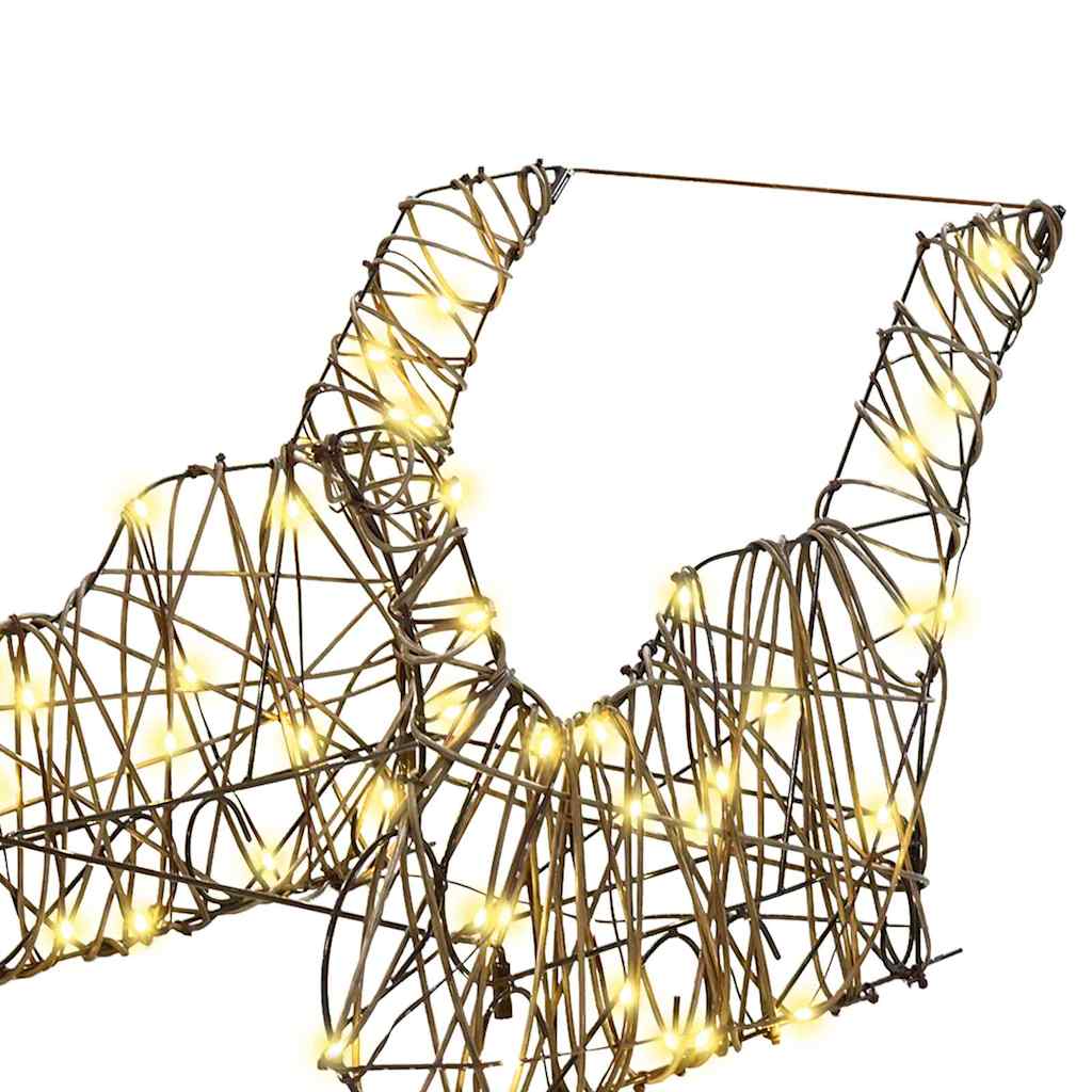 Reinsdyr Trekke Slede Varmhvit 52.5 x 28 x 32.5 cm Rotting