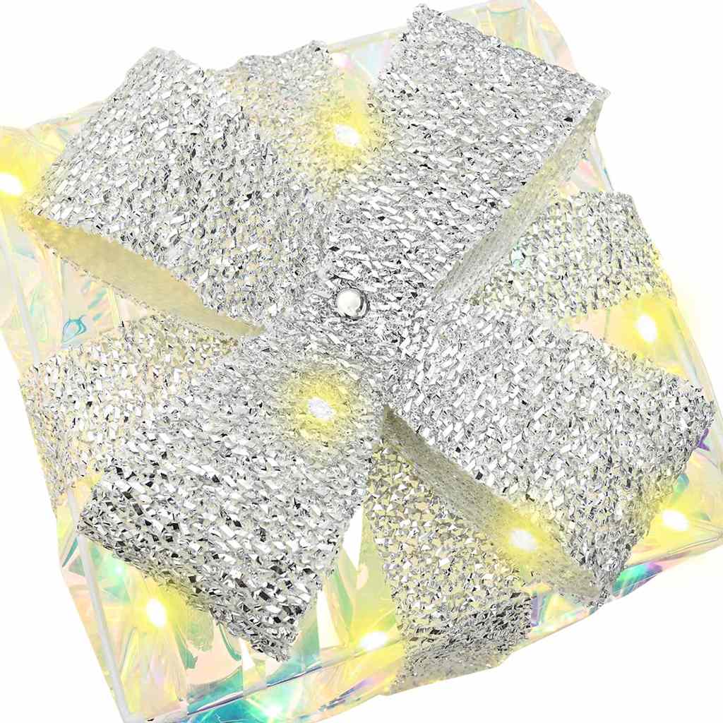 Gaveeske med 60 LED 3 pcs Varmhvit 20 x 20 x 20 cm PET