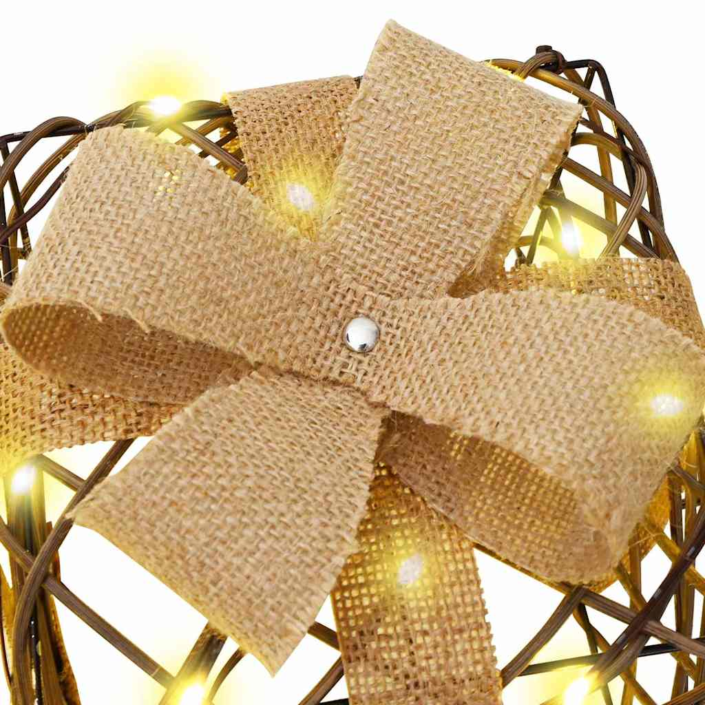 Gaveeske med 60 LED 3 pcs Varmhvit 20 x 20 x 20 cm Rotting