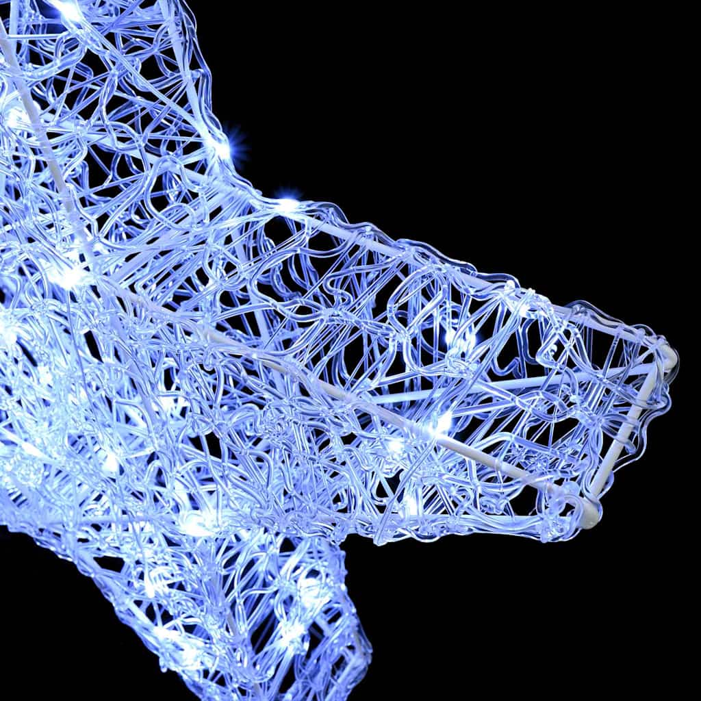 3D Stjerne med 50 LED Kaldhvit 55 x 53,5 x 10 cm Akryl