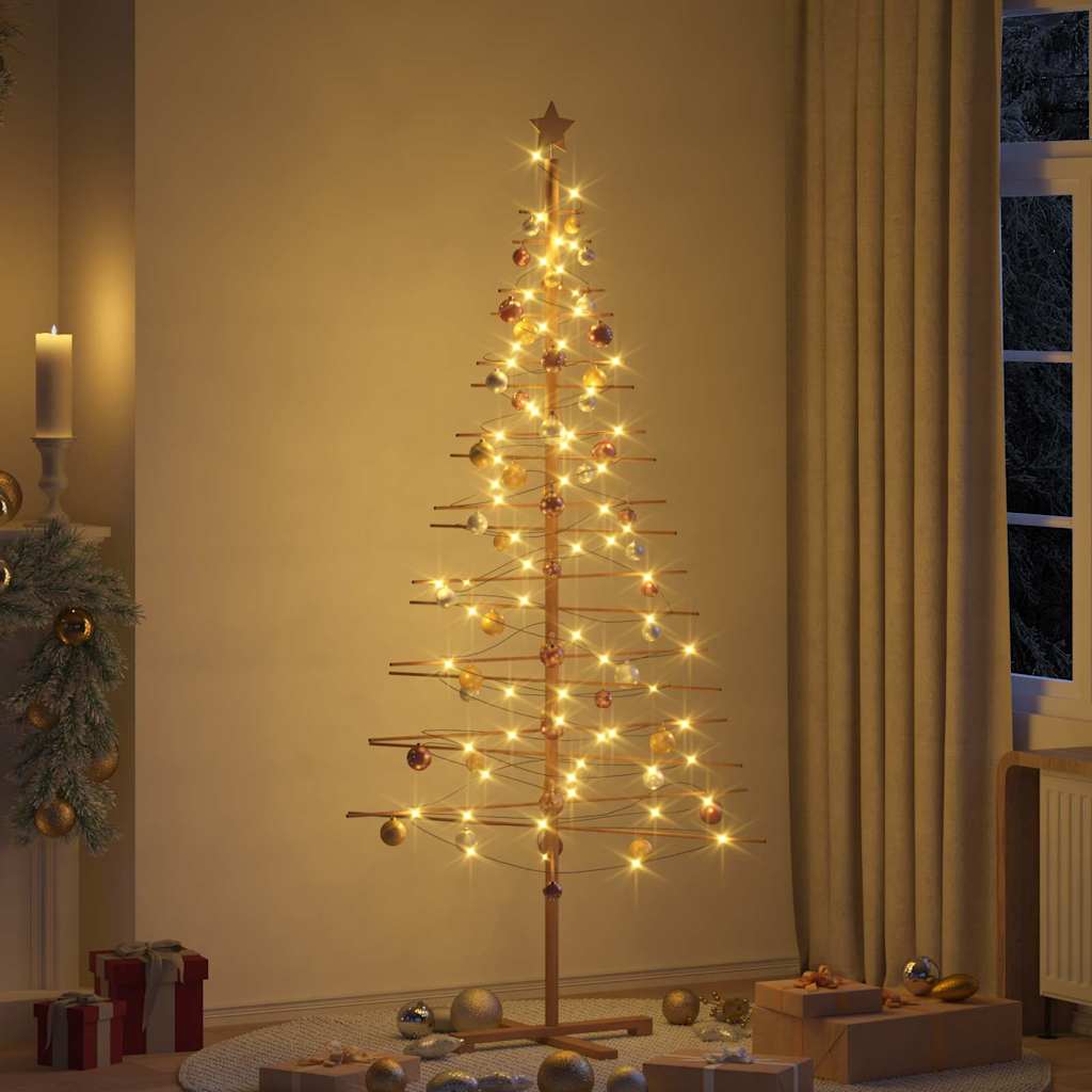 Trekjuletrær med stativ Brun 210 cm Bambus