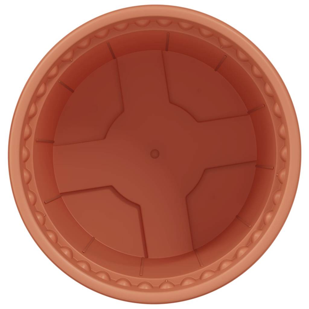 Rund Blomsterpotte 6 pcs Klinker Rød Ø 15 x 12 cm Plast