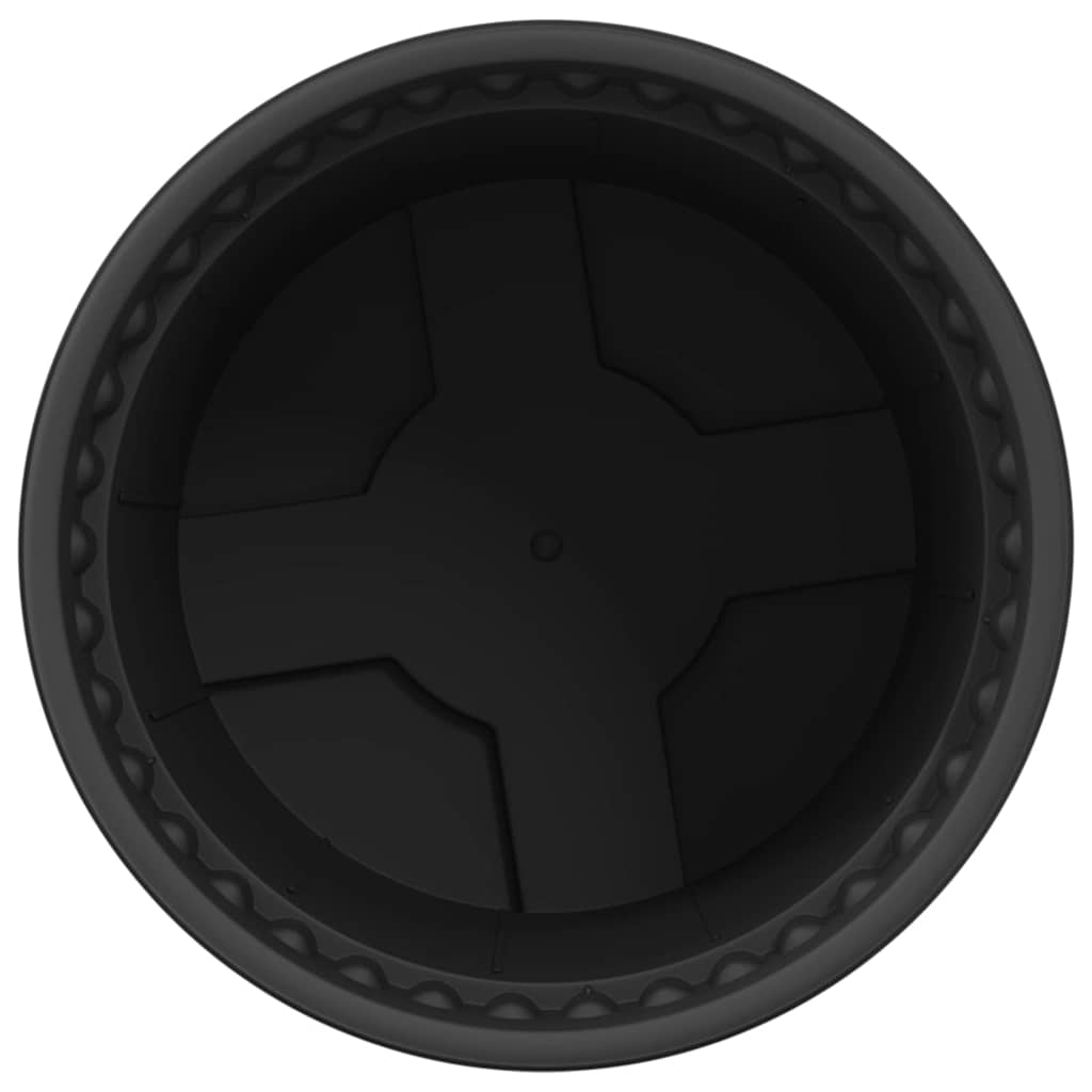 Rund Blomsterpotte 6 pcs Svart Ø 12,5 x 10 cm Plast