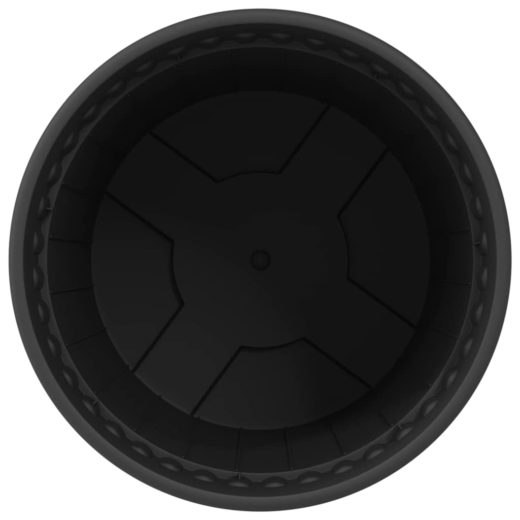 Rund Blomsterpotte 24 pcs Svart Ø 17 x 14 cm Plast