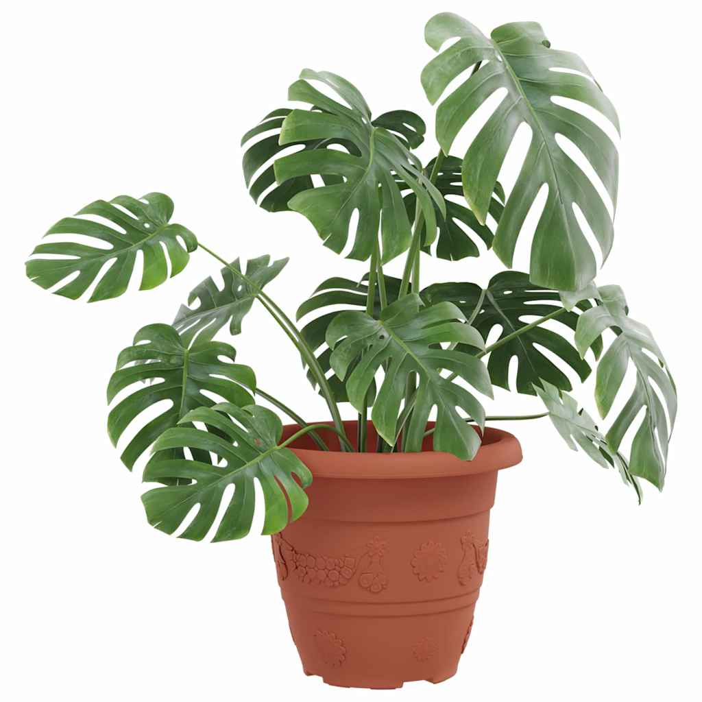 Rund Blomsterpotte 6 pcs Klinker Rød Ø 26 x 21.5 cm Plast