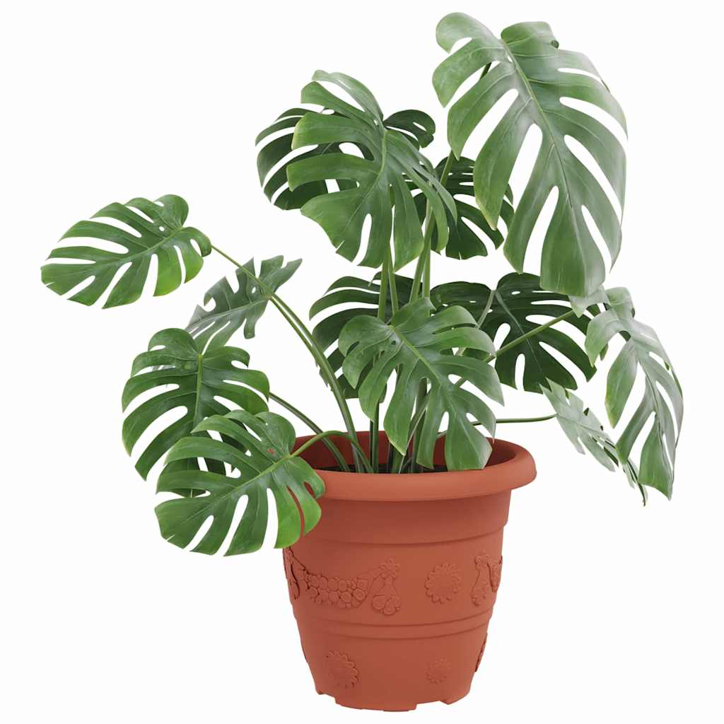 Rund Blomsterpotte 6 pcs Klinker Rød Ø 26 x 21.5 cm Plast