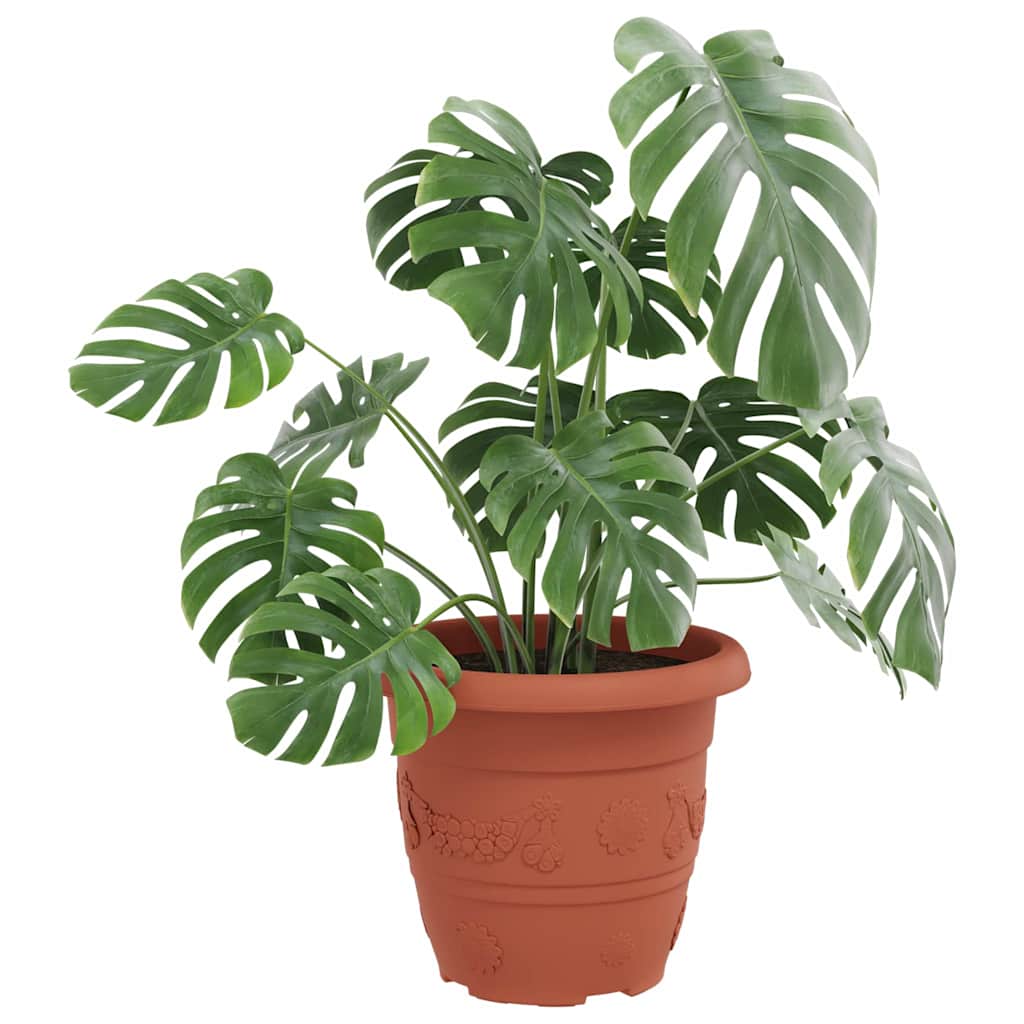 Rund Blomsterpotte 6 pcs Klinker Rød Ø 26 x 21.5 cm Plast