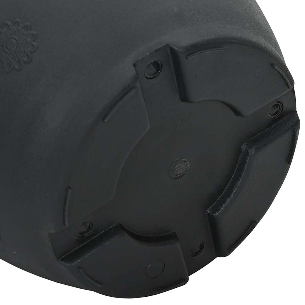 Rund Blomsterpotte 6 pcs Svart Ø 26 x 21.5 cm Plast