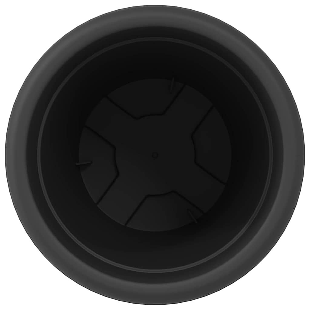 Rund Blomsterpotte 6 pcs Svart Ø 26 x 21.5 cm Plast