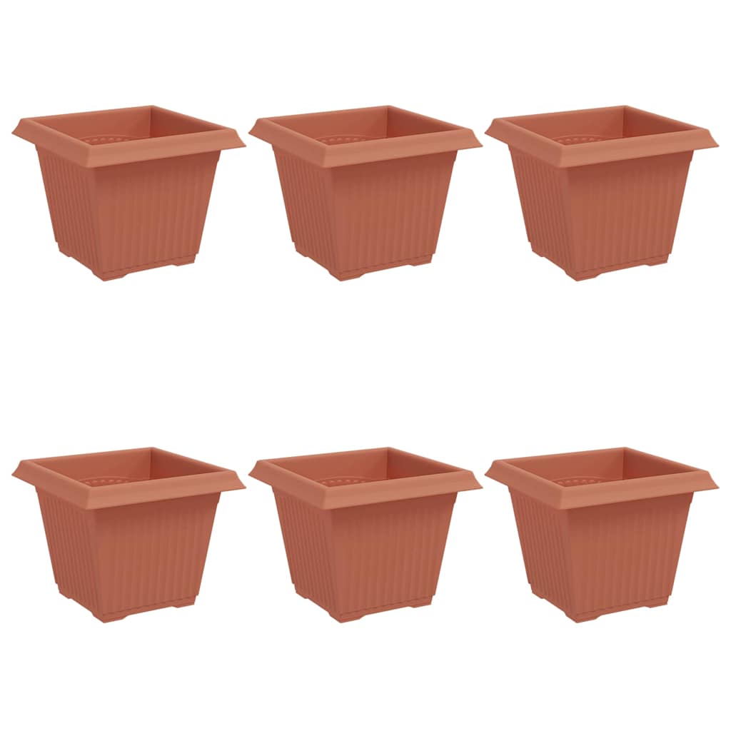Firkantet Blomsterpotte 6 pcs Klinker Rød 43 x 43 x 33.5 cm